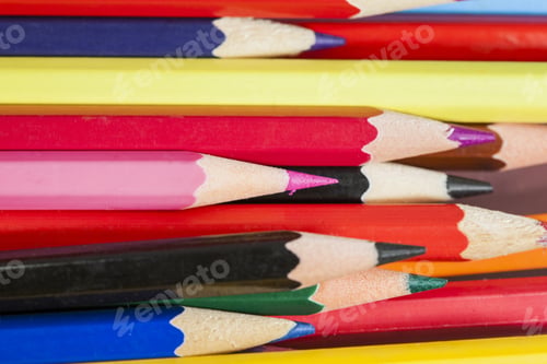 Preview: Group Of Sharp Colored Pencils