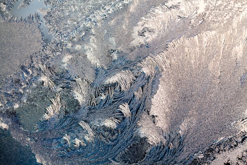 Preview: Ice Flowers On Glass - Texture And Background. High Resolution And Sharp, Beautiful Details