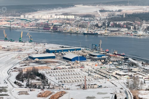 Preview: Aerial View Over The Riga Port And River Daugava