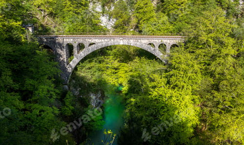 Preview: Steam Train Above Vintgar Gorge In Spring