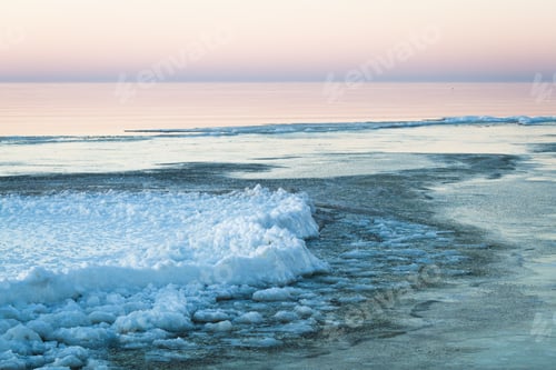 Preview: Ice On The Beach In Sunset