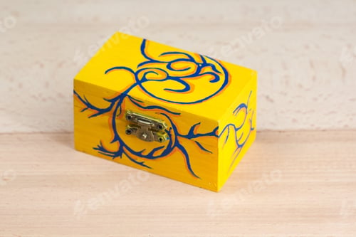 Preview: Painted, Wooden Small Boxes For Multiple Purposes