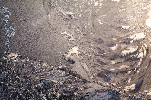 Preview: Ice Flowers On Glass - Texture And Background. High Resolution And Sharp, Beautiful Details