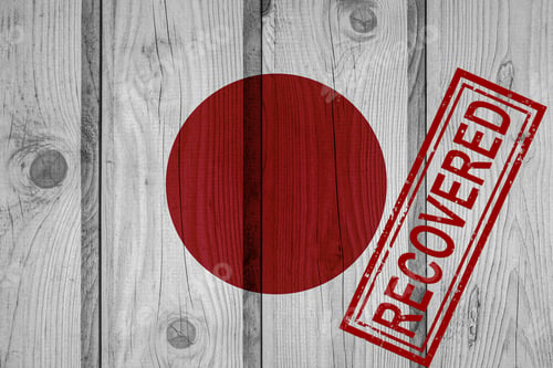 Preview: Flag Of Japan That Survived Or Recovered From The Infections Of Corona Virus Epidemic Or