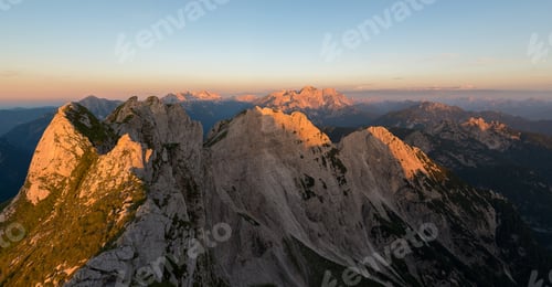 Preview: Beautiful Sunrise In The Julian Alps Below The Mangart Mountain