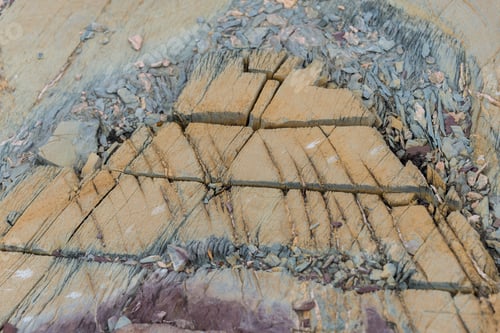 Preview: Colourful Rocks In East Greenland Close Up. Rock Texture.