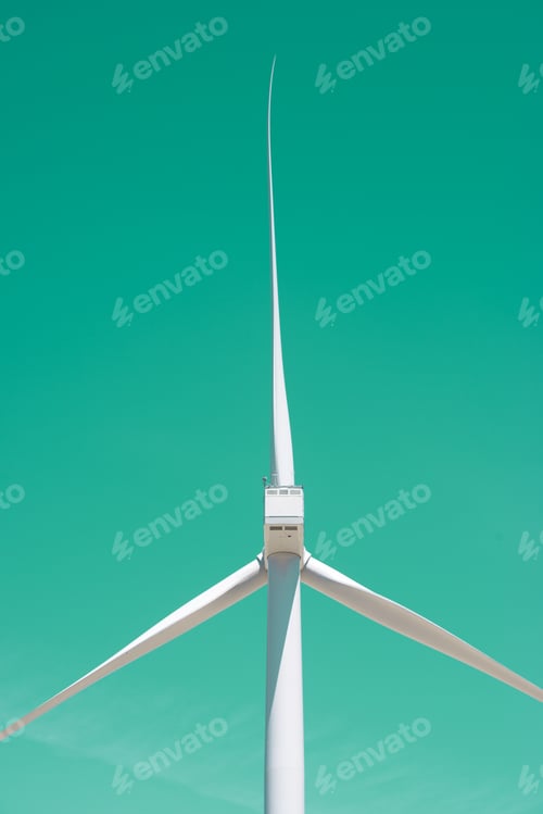 Preview: Wind Turbine For Electric Power Production, Zaragoza Province, Aragon In Spain.