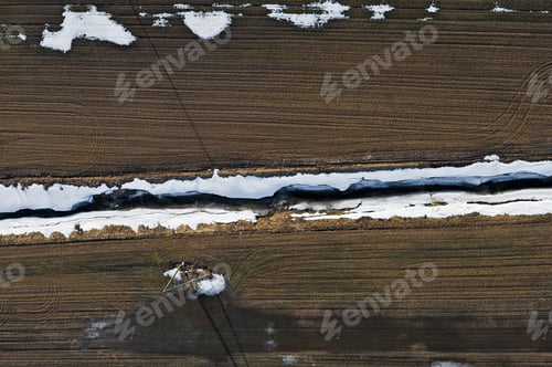 Preview: Aerial View Over Agricultural Fields