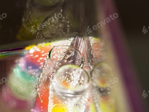Preview: Abstract Composition With Underwater Tubes With Colorful Jelly Balls Inside And Bubbles