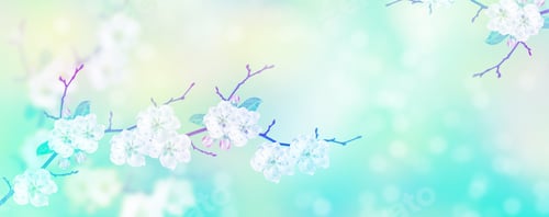 Preview: Blossoming Branch Apple. Bright Colorful Spring Flowers