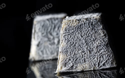 Preview: Studio Shot Of Traditional Goat Cheese Valencay. Luxury Food.