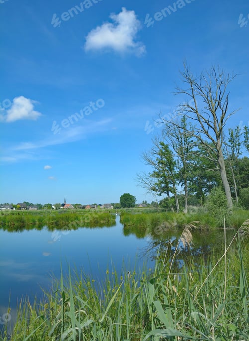Preview: View To Village Of Leuth In Schwalm-Nette Nature Reserve Near Nettetal,Rhineland.North Rhine