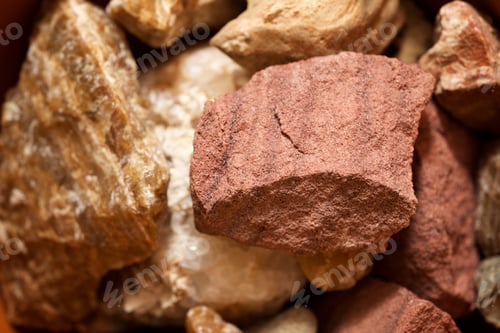Preview: Collection Of Minerals And Stones In A Bowl.