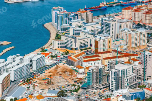 Preview: View Over Gibraltar City And Sea Port From The Top Of The Rock