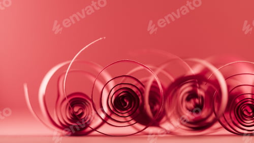 Preview: Macro, Abstract, Background Picture Of Red Paper Spirals On Paper Background
