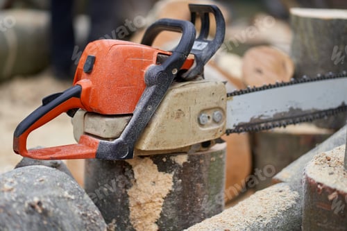 Preview: Lumberjack Tools For Bucking Logs, Chainsaw