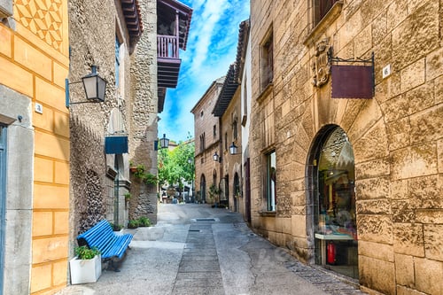 Preview: Scenic Alley Inside Poble Espanyol, An Open-Air Architectural Museum On The Montjuic Hill In