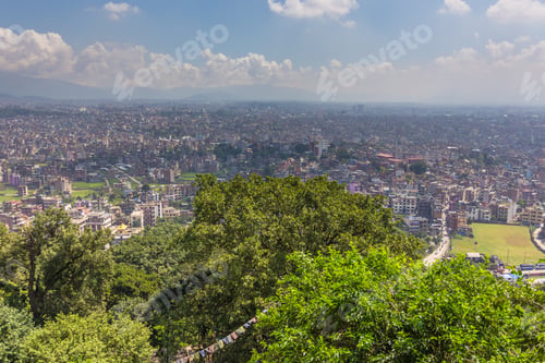 Preview: View From Swayambhunath Stupa On Kathmandu, Capital City Of Nepal.