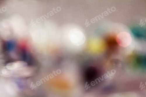 Visualização: Fundo abstrato com bokeh. Luzes e sombras desfocadas, luzes de Natal