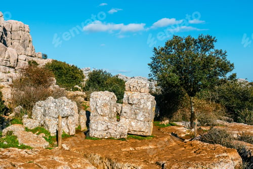 Preview: Karst Landscape In El Torcal De Antequera Natural Park, Andalusia, Spain