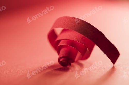 Preview: Macro, Abstract, Background Picture Of Red Paper Spirals On Paper Background