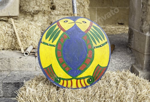 Preview: Medieval Coat Of Color, Detail Of An Old Coat Decorated With Colors, Ancient Art