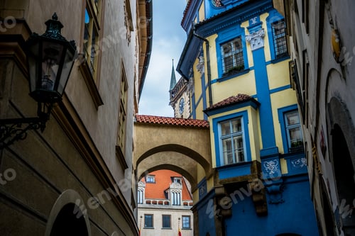 Preview: Ancient Streets And Buildings Of Prague. Narrow Medieval Alleys