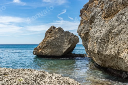 Preview: Black Sands Beach -Views Around Curacao A Small Caribbean Island In The Netherland Antilles