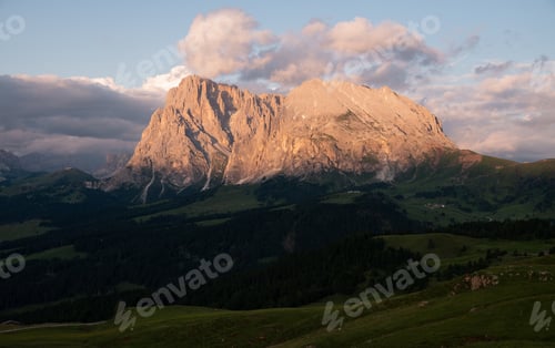 Preview: Beautiful Landscape At The Seiser Alm Plateau In The Dolomites Mountains