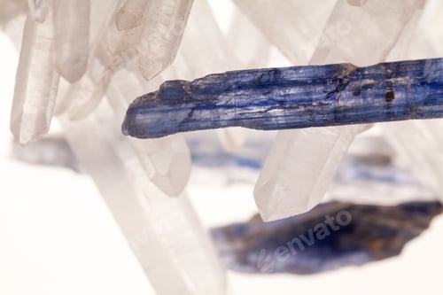 Preview: Quartz And Kianit, Natural Semiprecious Stones With Details