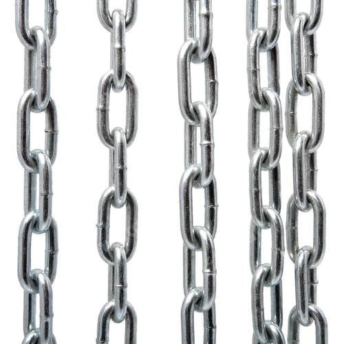 Preview: Chains Closeup Isolated On The White Background