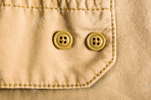Preview: Clothing Items Stonewashed Cotton Fabric Texture With Seams, Clasps, Buttons And Rivets, Macro