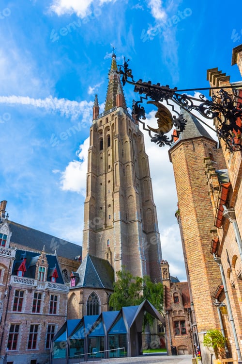 Preview: Belltower Of The Church In Bruges, Belgium