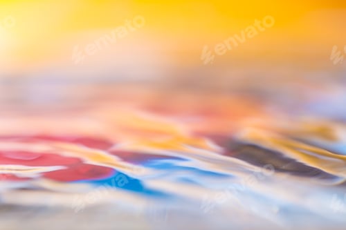 Preview: Colorful Abstraction Of Moving Water Surface In Close Up