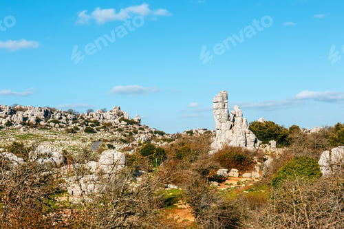 Preview: Karst Landscape In El Torcal De Antequera Natural Park, Andalusia, Spain