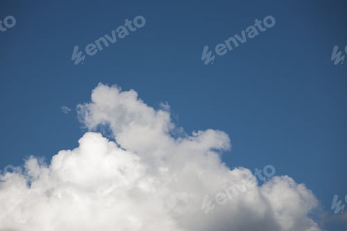 Preview: Beautiful, Fluffy, White And Grey Clouds And Blue Sky