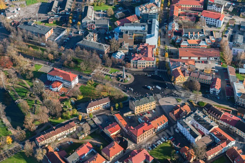Preview: Aerial View Over The Cesis City (Latvia)