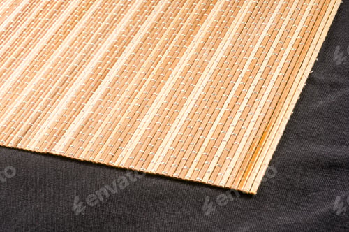 Preview: Brown Bamboo Mat - Stand Food, Close-Up, Macro