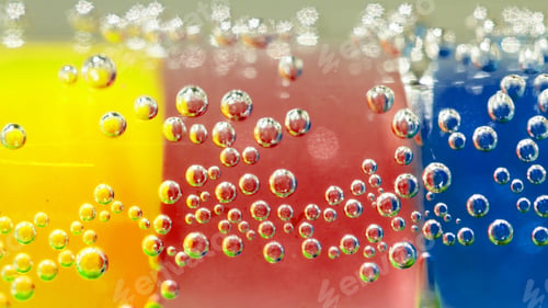 Preview: Abstract Composition With Underwater Tubes With Colorful Jelly Balls Inside And Bubbles