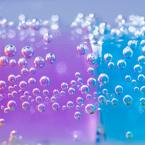 Preview: Abstract Composition With Underwater Tubes With Colorful Jelly Balls Inside And Bubbles