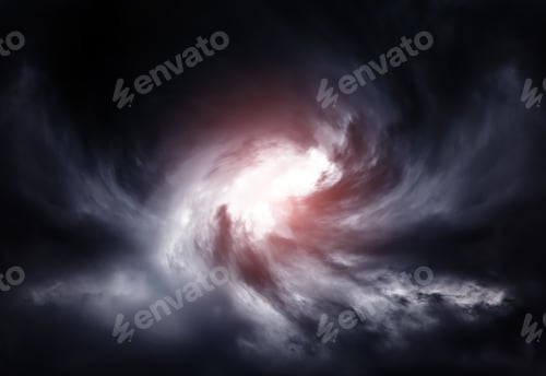 Preview: Blurred Swirl In The Dark Storm Clouds