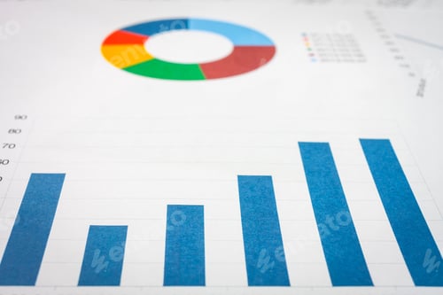 Preview: Business Documents At Workplace, Financial Report, Close Up