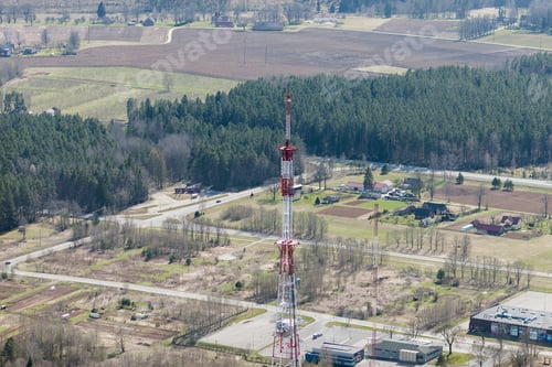 Preview: Aerial View Over The End Of Tv Tower