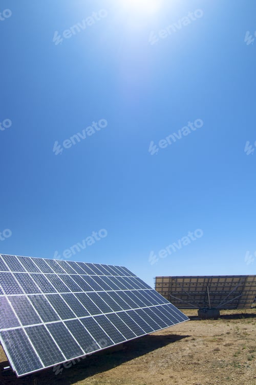 Preview: Photovoltaic Panel With Blue Sky