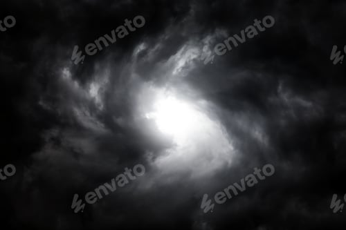 Preview: Blurred Whirlwind In The Dark Storm Clouds