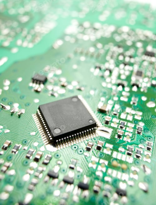 Preview: Chip Close Up On A Integrated Circuit.