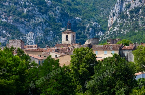 Preview: Quinson Village In Gorges Du Verdon Canyon Natural Park Of The Alps In Haute Provence Region Of