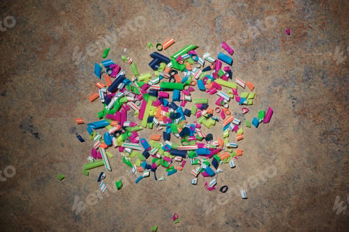 Preview: Crushed Bits Of Plastic Straws.
