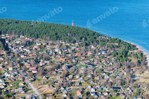 Preview: Aerial View Over The Village Ragaciems (Latvia)