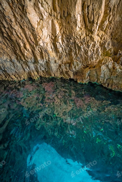 Preview: Turquoise Water Inside Blue Caves In Zante Island, Greece